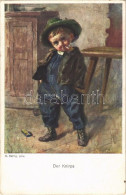 * T2/T3 1917 Der Knirps / Children Art Postcard, Smoking S: H. Rettig (EK) - Sin Clasificación