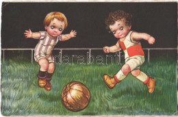 T2/T3 1925 Children Playing Football, Art Postcard (EK) - Non Classificati