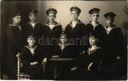 T2/T3 1916 Braunau Am Inn, Osztrák-magyar Haditengerészet Iskolás Matrózai / K.u.k. Kriegsmarine Matrosen / Cadets Of Th - Unclassified