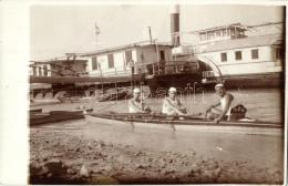 ** T2 Szentendre Gőzüzemű Oldalkerekes Személyhajó, Sport Evezősök / Hungarian Passenger Steamship With Rowers, Photo - Sin Clasificación