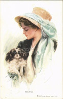 * T2 1914 Beauties. Lady Art Postcard, Lady With Dog. Reinthal & Newman No. 196. S: Harrison Fisher - Sin Clasificación