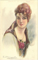 T2/T3 1922 Italian Lady Art Postcard. Uff. Rev. Stampa 439-3. S: Bompard - Sin Clasificación