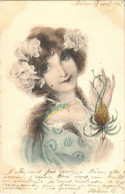 T2/T3 1902 Lady Art Postcard. M. M. Vienne (fl) - Sin Clasificación