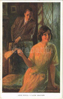 T2/T3 1923 "Love Signal - I Love Another" Lady Art Postcard, Romantic Couple. Reinthal & Newman No. 456. S: Alfred James - Sin Clasificación