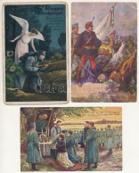 ** 7 Db RÉGI Első Világháborús Katonai Képeslap / 7 Pre-1945 WWI K.u.K. Military Art Postcards - Unclassified