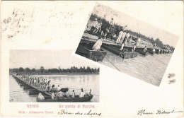 T2/T3 1903 Genio. Un Ponte Di Barche / Italian Military, Sappers, Bridge Of Boats (EK) - Sin Clasificación