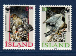 Islande, Island, **, Yv 729, 730, Mi 776, 777, SG 798, 799, Faucon Gerfaut Ou Gerfaut, - Neufs