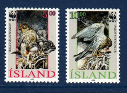 Islande, Island, **, Yv 729, 730, Mi 776, 777, SG 798, 799, Faucon Gerfaut Ou Gerfaut, - Unused Stamps