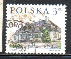 POLONIA POLAND POLSKA 2001 COUNTRY ESTATES JANOWIEC 3z USED USATO OBLITERE' - Usados