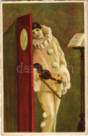 T2 1927 Bohóc, Olasz Művészlap / Clown, Italian Art Postcard. Degami 895. - Non Classificati