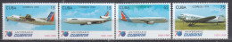 Cuba 1999 - 70 Years Of The Cuban Aviation Company CUBANA, Mi-nr. 4238/41, MNH** - Nuevos