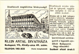 ** T2 Klein Antal Divatháza Reklámja. Budapest VII. Király Utca 49. / Hungarian Fashion Store Advertisement (non PC) - Zonder Classificatie