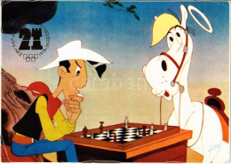 T2/T3 1978 Lucky Luke Et Ses Compagnons. Nice XXI. Jeux Olympiques Echiqueens 1974 / Lucky Luke Playing Chess With His H - Ohne Zuordnung