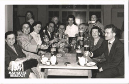 * T1/T2 1958 Beer Drinking, Mathaser Bierstadt Advertisement, Group Photo - Ohne Zuordnung