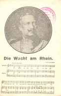 * T2 Wilhelm II, Die Wacht Am Rhein, Musikpostkarte - Ohne Zuordnung