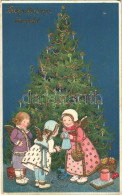 T2/T3 Boldog Karácsonyi ünnepeket / Christmas Greeting Art Postcard, Christmas Tree (EK) - Non Classificati