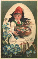 T2/T3 1907 Fröhliche Ostern! / Easter Greeting Art Postcard, Eggs. Emb. Litho (EK) - Sin Clasificación