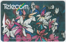 NEW ZEALAND A-323 Magnetic Telecom - Painting, Plant, Flowers - 172BO - Used - Nouvelle-Zélande