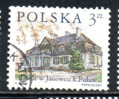 POLONIA POLAND POLSKA 2001 COUNTRY ESTATES JANOWIEC 3z USED USATO OBLITERE' - Usati