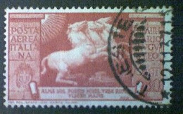 Italy, Scott #C97, Used (o), 1937, Charity Issue, Augustus: Apollo's Steeds, 80cts, Orange Brown - Posta Aerea