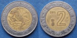 MEXICO - 2 Pesos 2011 Mo KM# 604 Estados Unidos Mexicanos Monetary Reform (1993) - Edelweiss Coins - Messico