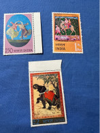 India 1973 Michel 562-64 Gemälde MNH - Ungebraucht