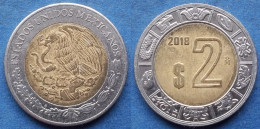 MEXICO - 2 Pesos 2018 Mo KM# 604 Estados Unidos Mexicanos Monetary Reform (1993) - Edelweiss Coins - Mexique