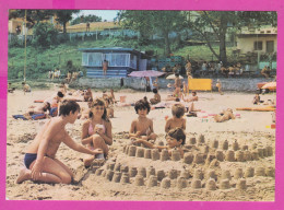 309069 / Bulgaria - Obzor (Burgas Region) Little Children Are Playing On The Sand Beach Cafe 1984 PC Bulgarie Bulgarien - Scènes & Paysages