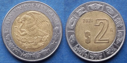 MEXICO - 2 Pesos 2021 Mo KM# 604 Estados Unidos Mexicanos Monetary Reform (1993) - Edelweiss Coins - Mexiko