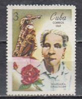 Cuba 1969 - Women's Day, Mi-Nr. 1457, MNH** - Unused Stamps