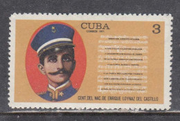 Cuba 1971 - 100th Birthday Of Enrique Loynaz Of The Castillo, Mi-Nr. 1701, MNH** - Ongebruikt