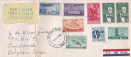 Etats-Unis -1959 -- Lettre De PORTLAND (Oreg)  Pour LEOPLOLDVILLE (Congo Belge)..timbres....cachet  14-5-59 - Lettres & Documents