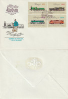 ETR FER 3 . Portugal .  Enveloppe  1er Jour .Oblitérations Chemin De Fer .1981 .Lisbonne .125 Ans Ch De Fer - FDC