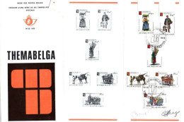 FEUILLET AVEC TIMBRES ET SIGNATURE - THEMABELGA 1975 - BEAUX TIMBRES ET CACHET - BELGIQUE - Cartas & Documentos