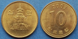 SOUTH KOREA - 10 Won 2002 "Pagoda At Pul Puk Temple" KM# 33.2 Monetary Reform (1966) - Edelweiss Coins - Coreal Del Sur