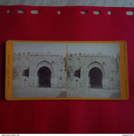 PHOTO BONFILS JERUSALEM PORTE DE DAMAS - Stereo-Photographie