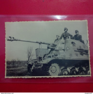 PHOTO MILITARIA WW2 SOLDAT ALLEMAND CHAR - Guerra, Militares