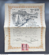 ACTION COMPANIA PETROLERA LAS DOS HUASTECAS MEXICO 1916 50 DOLLARS - Petrolio