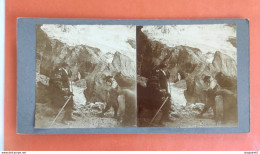 PHOTO STEREO DANS LA MONTAGNE PERSONNES - Stereoscopic