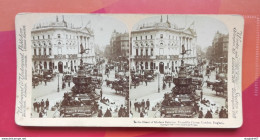 AU COEUR DE LA MODERNE BABYLONE PICCADILLY CIRKUS LONDRES ANGLETERRE 1896 - Stereoscopi
