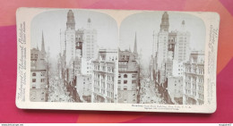 BROADWAY VU DE LA MAISON FIELD NEW YORK E.U. - Stereoscopes - Side-by-side Viewers