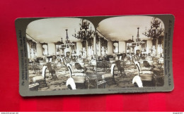 PHOTO STÉRÉO H.C. WHITE CO USA PARLORS OF THE UNITED STATES HOTEL SARATOGA SPRINGS N Y - Stereoscopic