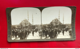 PHOTO STÉRÉO H.C. WHITE CO USA NEW MOSQUE OF THE SULTAN MOTHER CONSTANTINOPLE TURKEY - Photos Stéréoscopiques