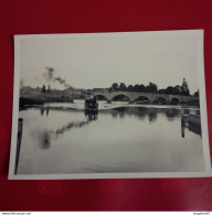 PHOTO BATEAU A VAPEUR LIEU A IDENTIFIER PONT - Bateaux