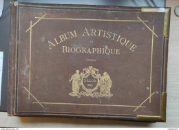 ALBUM 40 PHOTOS  ARTISTIQUE ET BIOGRAPHIQUE SALON 1882 GUERRE ENTERREMENT VAUBAN DIVERS - Albums & Verzamelingen