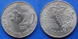 MALAYSIA - 20 Sen 2022 "Jasmine Flower" KM# 203 Republic (1963) - Edelweiss Coins - Malaysie