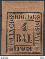 1859 Romagne 4 Bajocchi Fulvo Af MNH Sassone N. 5 - Romagna