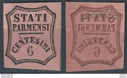 1857 Parma Giornali 6c. Rosa Vivo Decalco MNH Sassone N. 1 - Modène