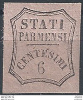 1857 Parma Giornali 6c.rosa Chiaro MNH Sassone N. 1A - Modène