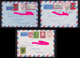 BRD 3 Luftpost Briefe Aus 1969 Nach CARACAS, VENEZUELA #J764 - Lettres & Documents